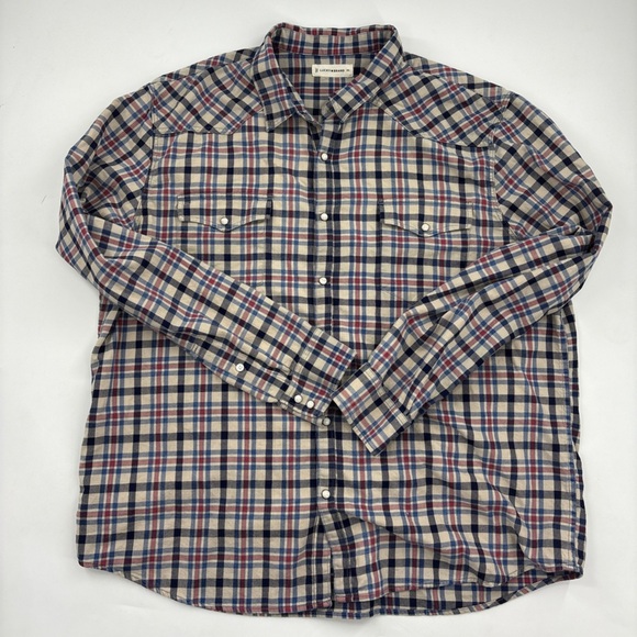 Lucky Brand Men’s Plaid Cotton Western Pearl Snap-Up Button Down Shirt 2xLarge - Picture 7 of 7